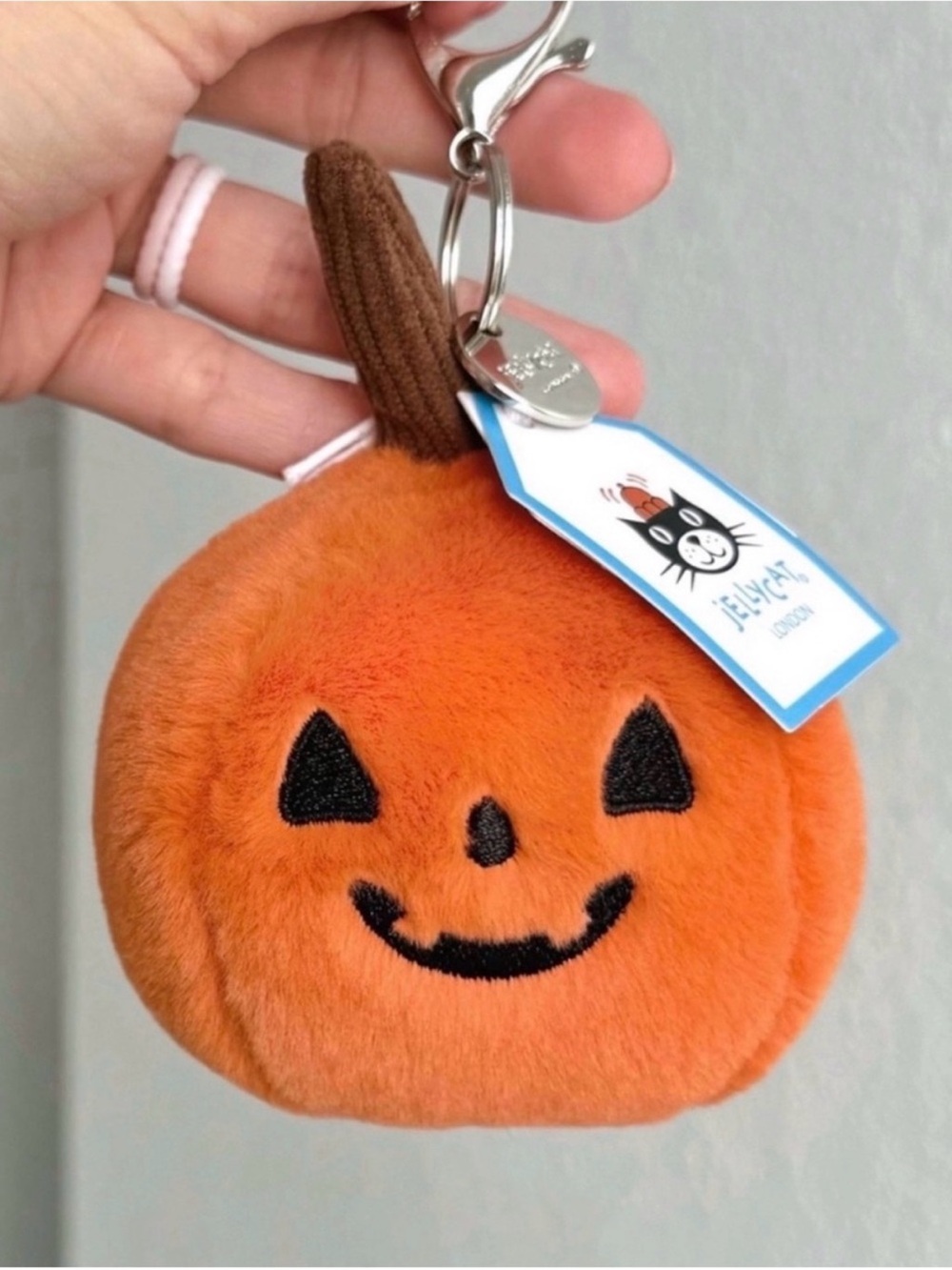 Jellycat OOKY JACK O LANTERN Halloween
Pumpkin Fall Keychain Bag charm